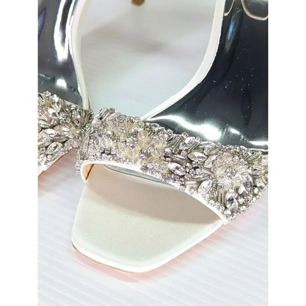 Badgley Mischka Women's Rider Ankle Strap High Heel Sandals Size 11 (MSRP $235)